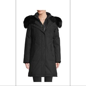 1 MADISON Genuine Dyed Fox Fur Hooded Jacket